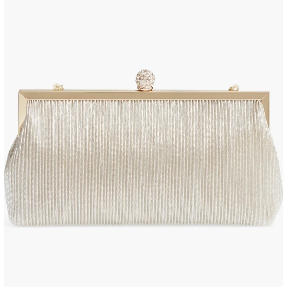 Nina Aneka Pleated Shine Clutch
